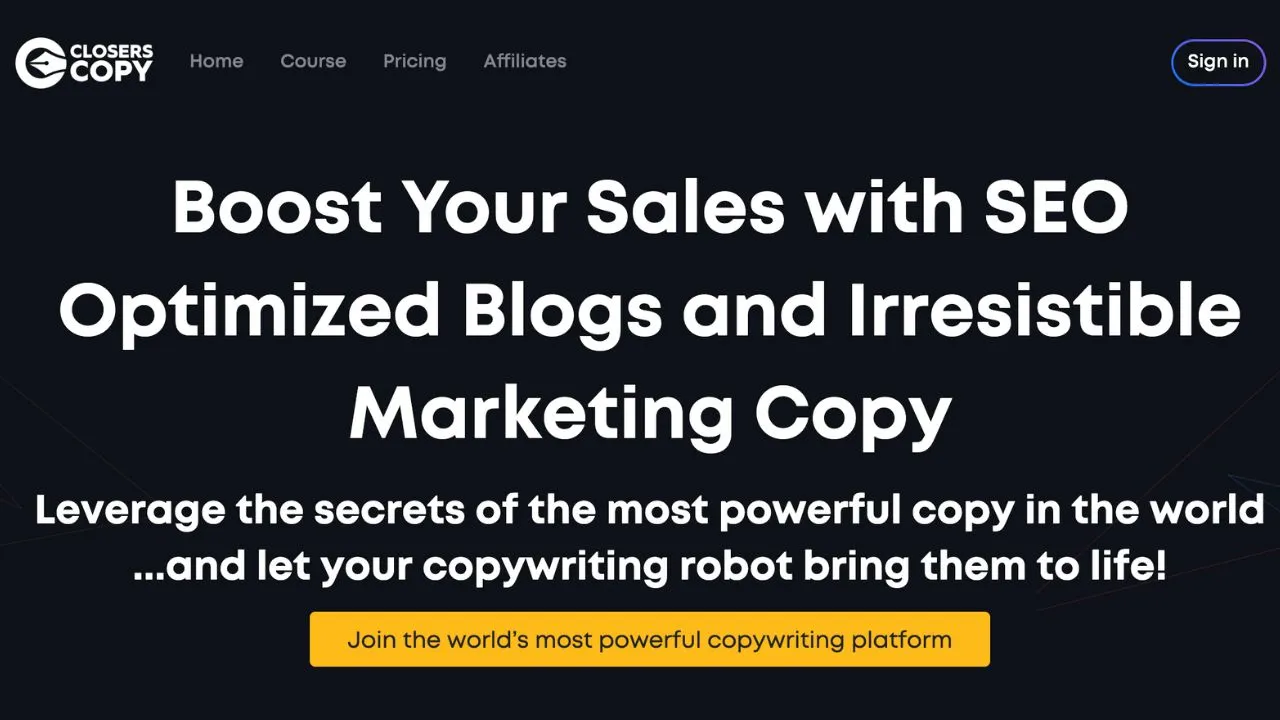 ClosersCopy AI Copywriting Tool Review