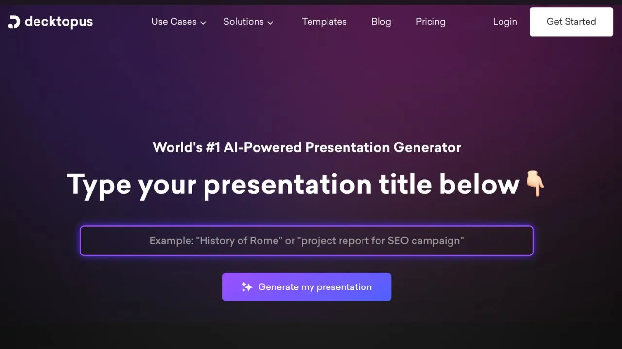 Decktopus AI Presentation Generator Review