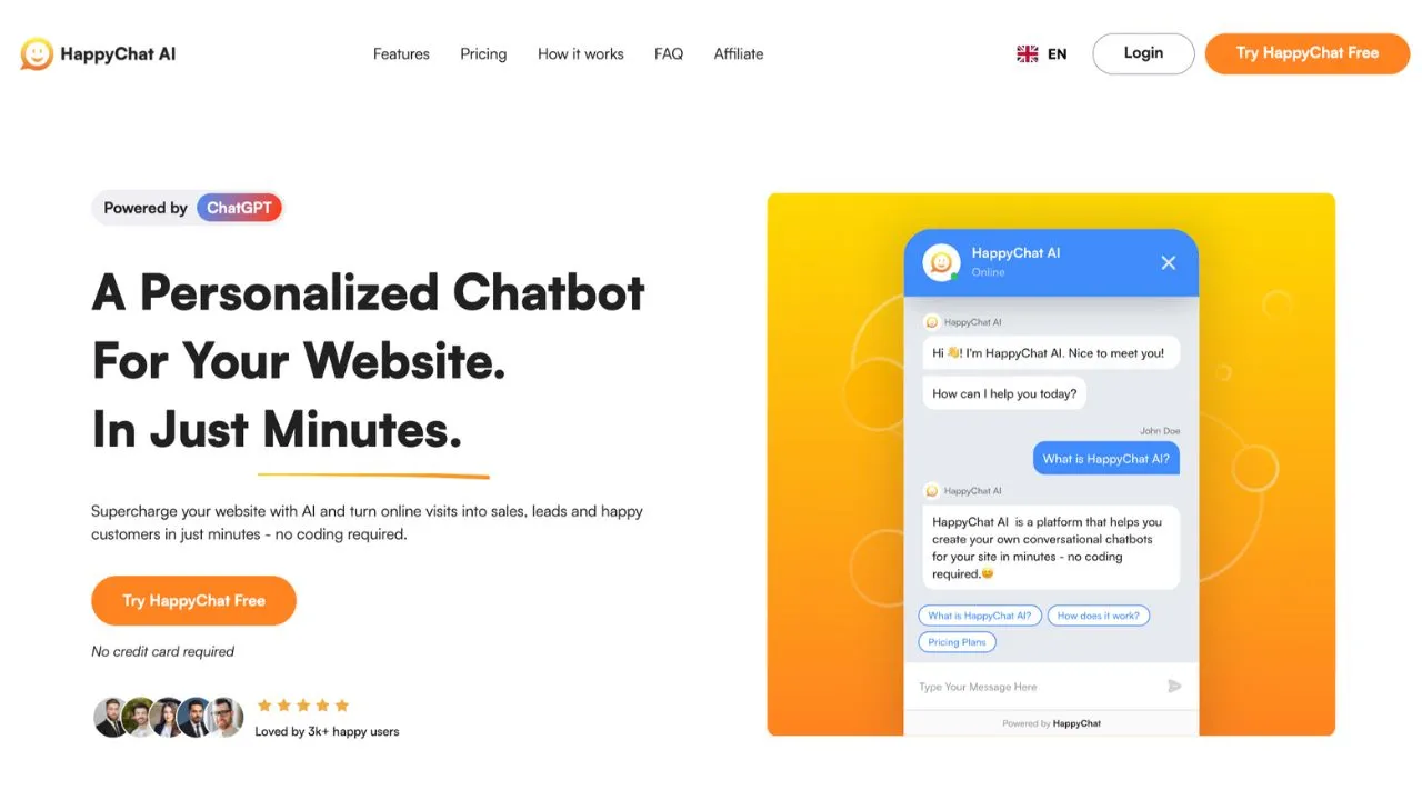 HappyChat AI Chatbot Builder Review