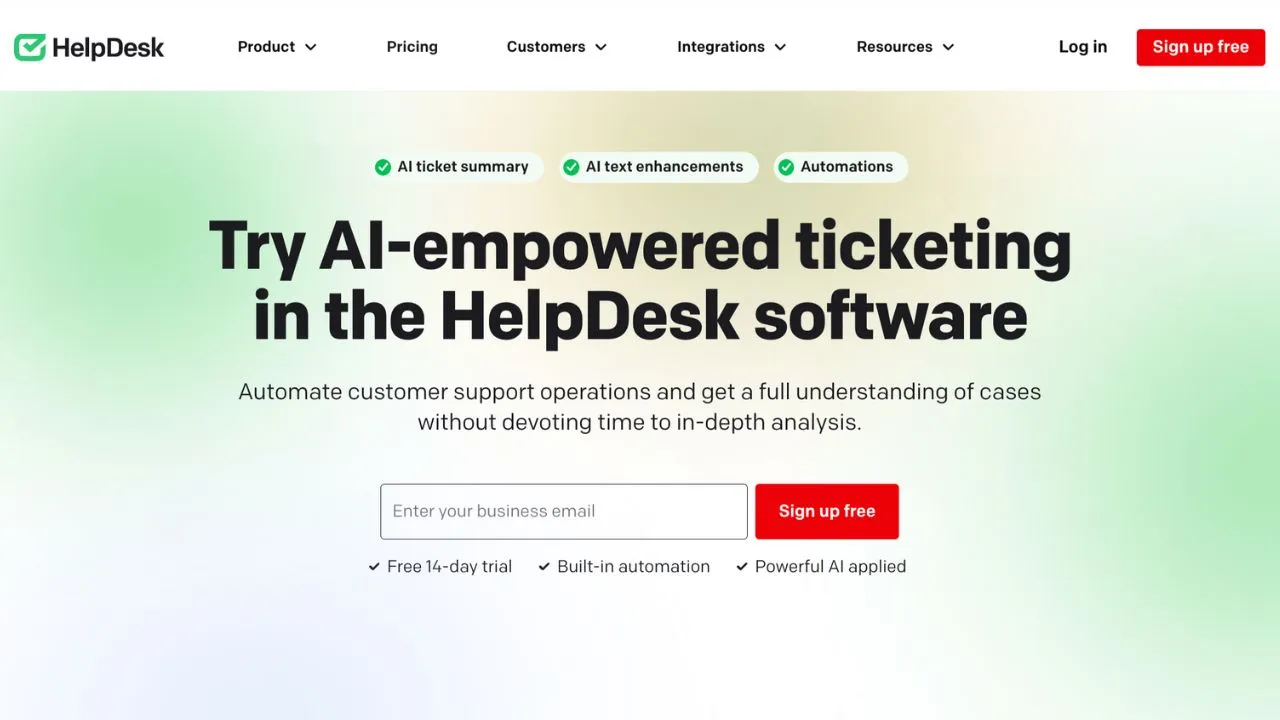 HelpDesk AI Customer Support Software Review