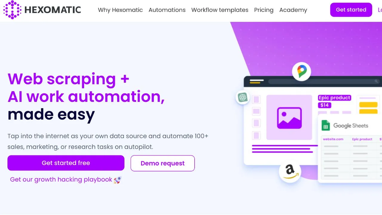 Hexomatic AI Web Scraping Platform Review