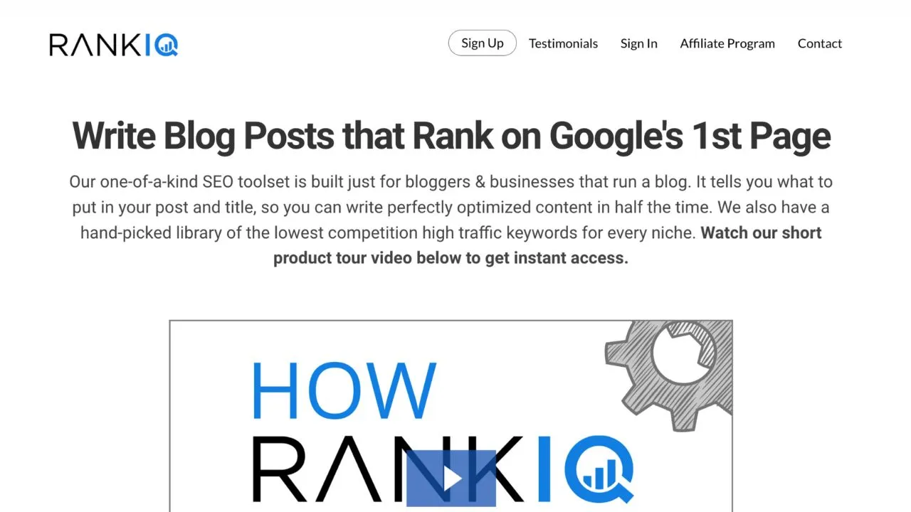 RankIQ AI SEO Toolset Review