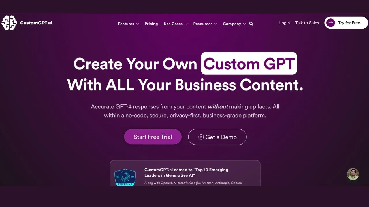 CustomGPT AI Chatbot Builder Review